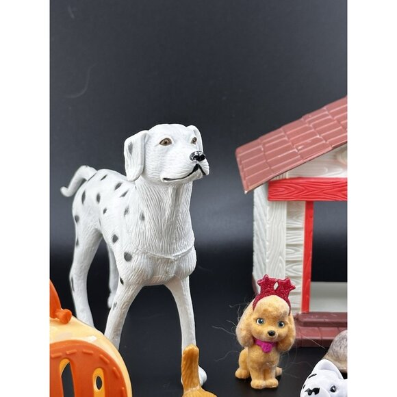 Vtg Modern Puppy In My Pocket Barbie Lot Of Dogs Dog Toys Figures Carrier - Picture 9 of 14